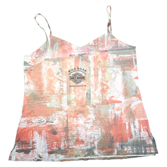 2008 Harley Davidson Cami Tank Top Women's XXL Love Eagle Heart Rose Wild Boar - Picture 2 of 7